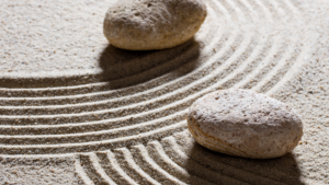 Rocks and sand in perfect harmony